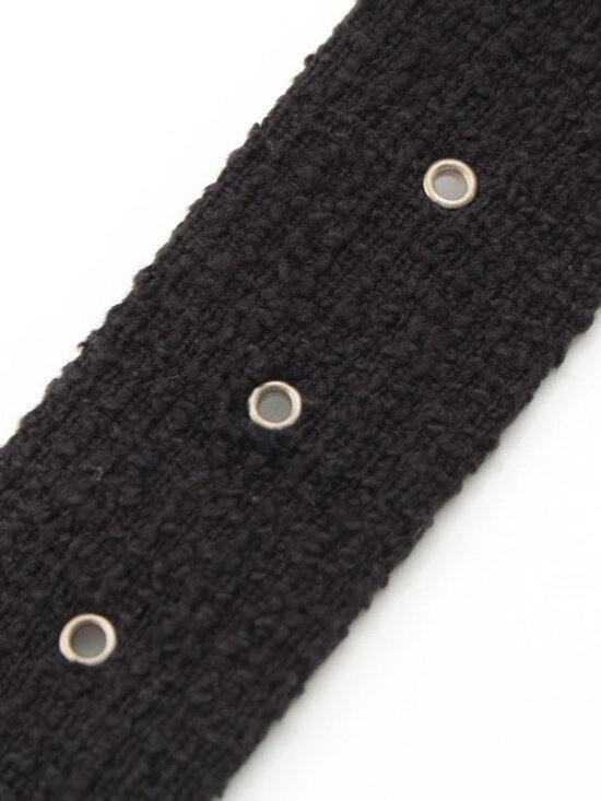 Chanel Tweed Logo Square Buckle Belt Black main image 4